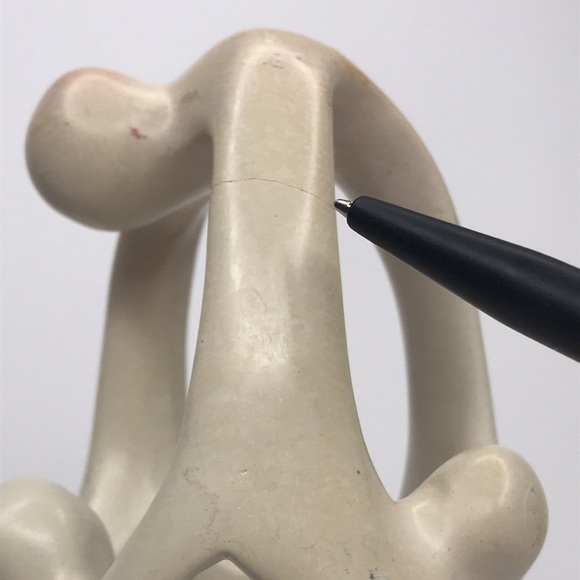 Abstract Hand Carved Kisii Soapstone Sculpture Modern Parent Child 8.5" Kenya - Picture 13 of 16